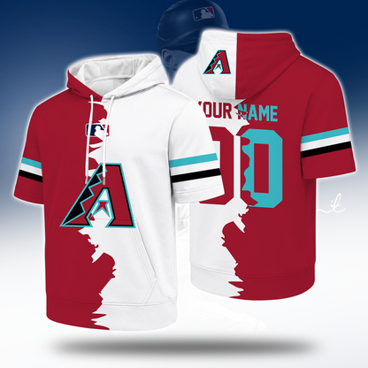 [HOMERUN DEAL] NEW CUSTOMIZED MLB07 ADS ARIZONA DIAMONDBACKS SHORT SLEEVE HOODIE