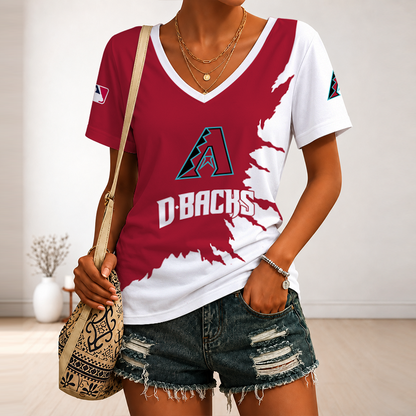 [HOMERUN DEAL] NEW CUSTOMIZED MLB07 ADS ARIZONA DIAMONDBACKS V-NECK FEMALE SHIRT