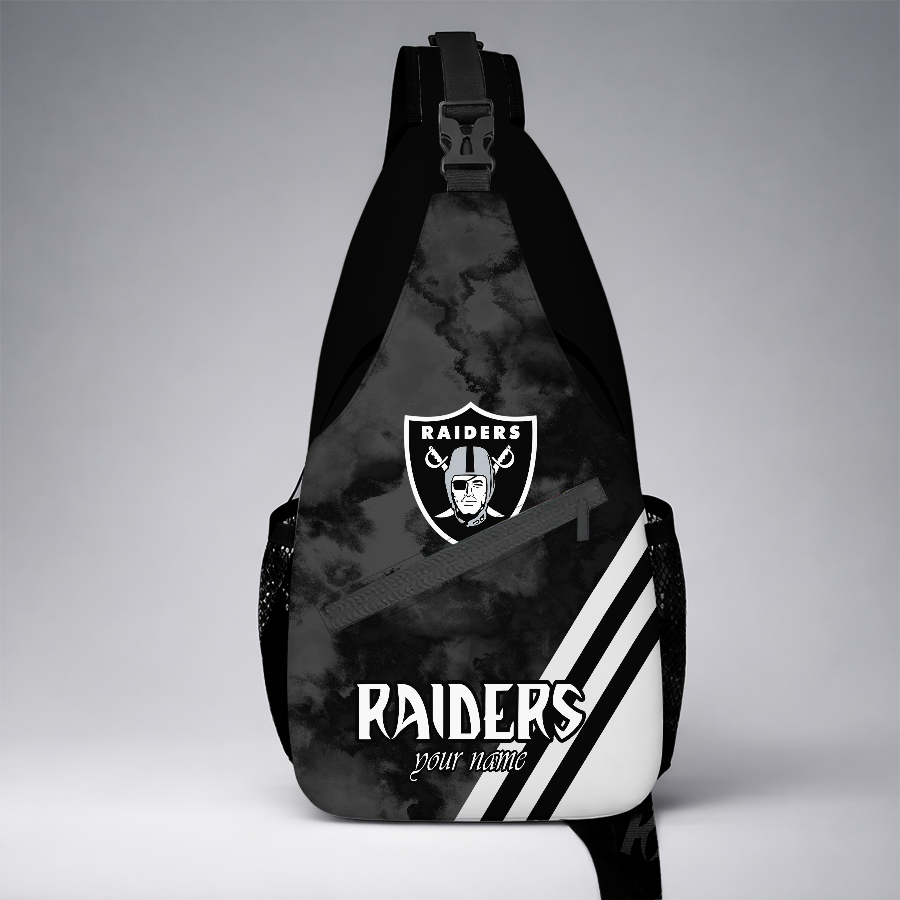 [TOUCHDOWN DEAL] NEW CUSTOMIZED NFL07 LVR LAS VEGAS RAIDERS SLING BAG