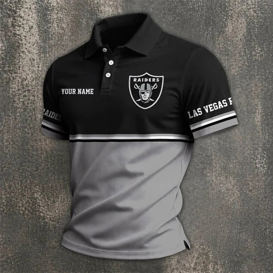 [TOUCHDOWN DEAL] NEW CUSTOMIZED NFL07 LVR LAS VEGAS RAIDERS POLO SHIRT