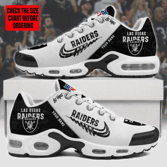 [TOUCHDOWN DEAL] NEW CUSTOMIZED NFL07 LVR LAS VEGAS RAIDERS AIR MAX PLUS SNEAKERS