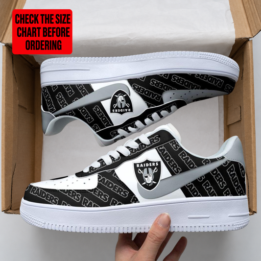 [TOUCHDOWN DEAL] NEW CUSTOMIZED NFL07 LVR LAS VEGAS RAIDERS AF1 SHOES