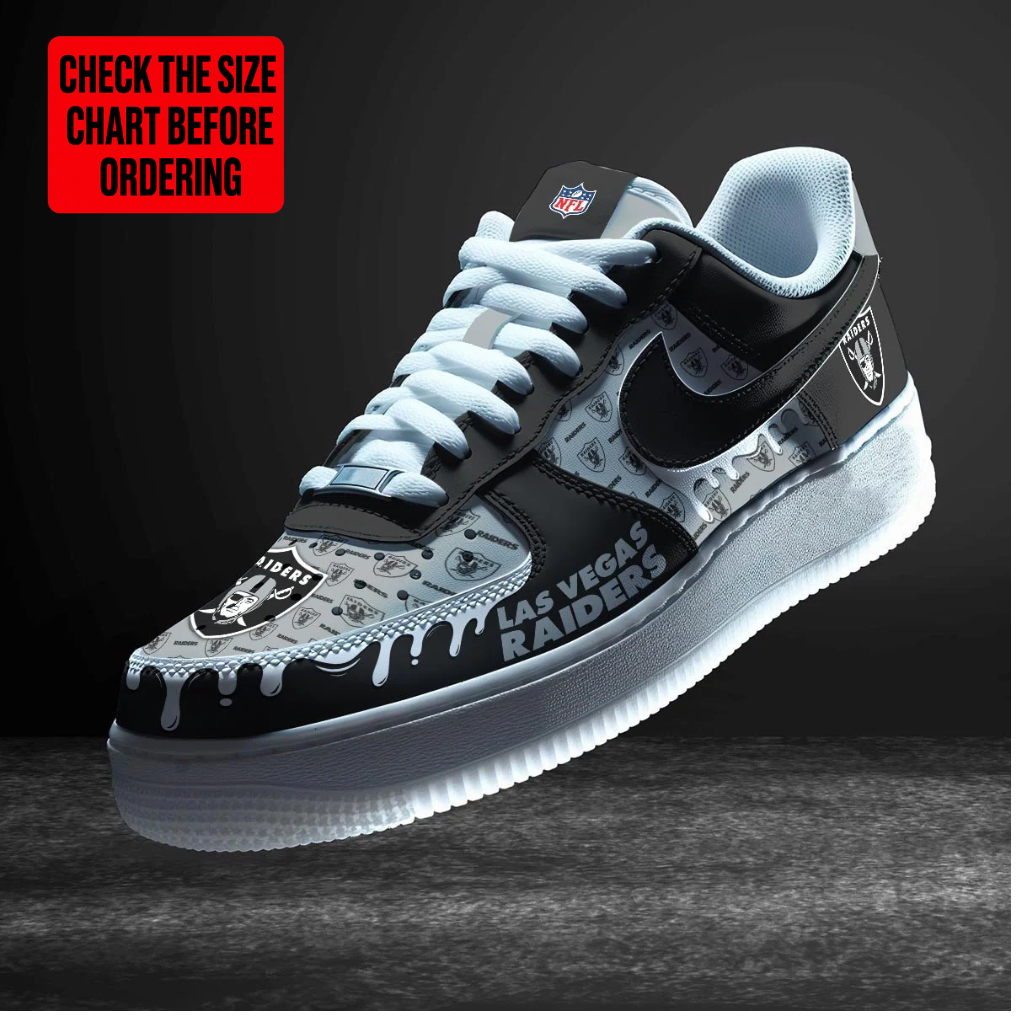 [TOUCHDOWN DEAL] NEW CUSTOMIZED NFL07 LVR LAS VEGAS RAIDERS AF1 SHOES