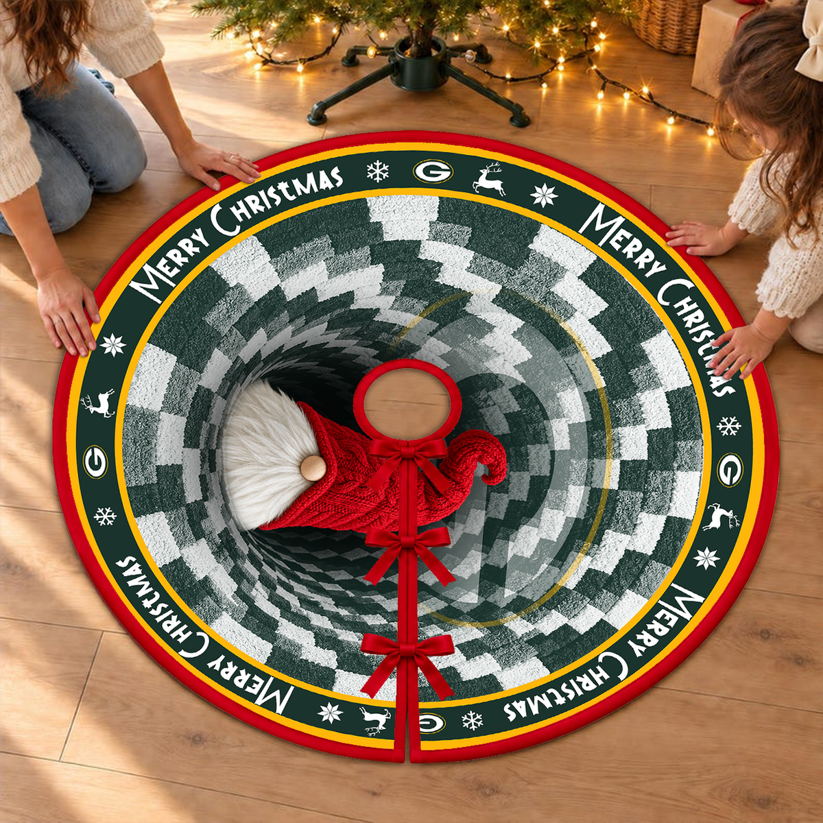 [TOUCHDOWN DEAL] NEW CUSTOMIZED NFL08 GBP THE PACKERS CHRISTMAS TREE SKIRT