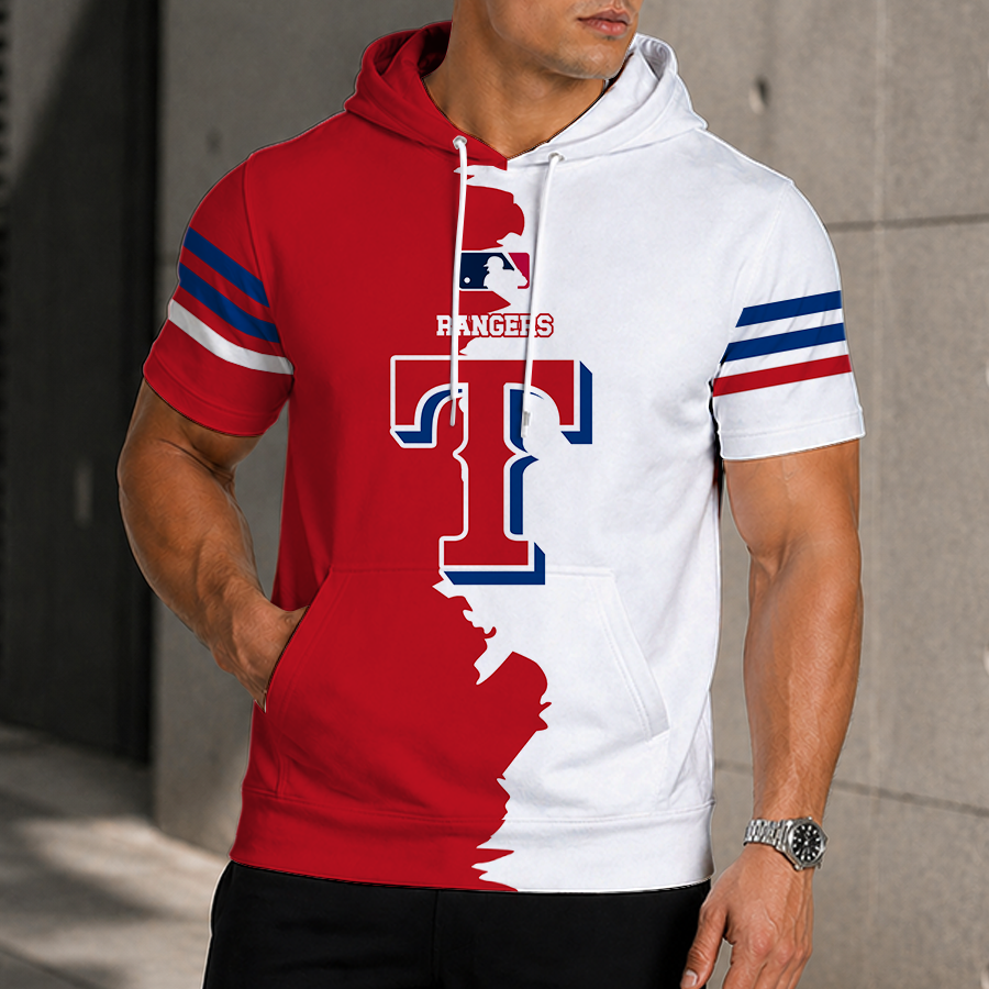 [HOMERUN DEAL] NEW CUSTOMIZED MLB08 TRS TEXAS RANGERS SHORT SLEEVE HOODIE