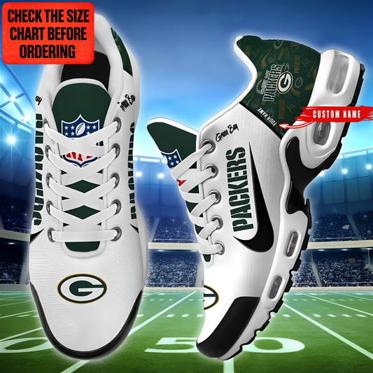 [TOUCHDOWN DEAL] NEW CUSTOMIZED NFL08 GBP GREEN BAY PACKERS AIR MAX PLUS SNEAKERS