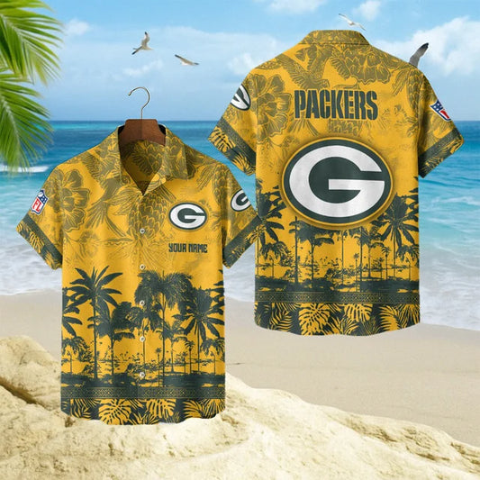 [TOUCHDOWN DEAL] NEW CUSTOMIZED NFL08 GBP GREEN BAY PACKERS UNISEX HAWAIIAN SHIRT