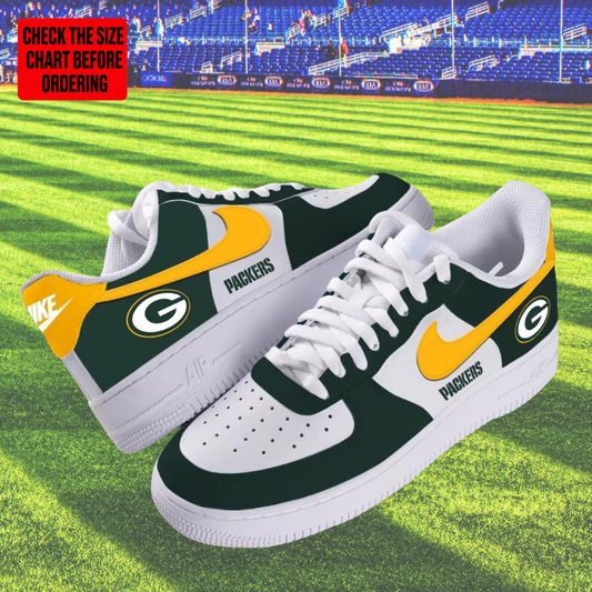 [TOUCHDOWN DEAL] NEW CUSTOMIZED NFL08 GBP GREEN BAY PACKERS AF1 SHOES