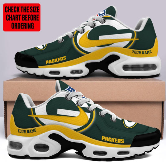 [TOUCHDOWN DEAL] NEW CUSTOMIZED NFL08 GBP GREEN BAY PACKERS AIR MAX PLUS SNEAKERS
