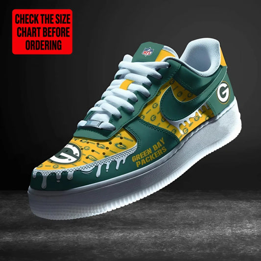[TOUCHDOWN DEAL] NEW CUSTOMIZED NFL08 GBP GREEN BAY PACKERS AF1 SHOES