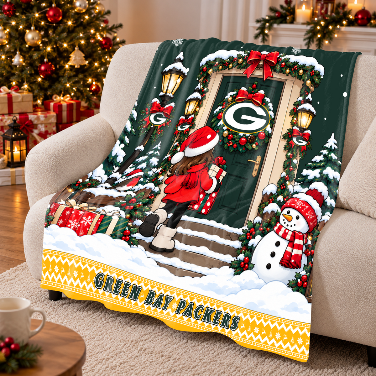 [TOUCHDOWN DEAL] NEW CUSTOMIZED NFL08 GBP THE PACKERS FLEECE BLANKET