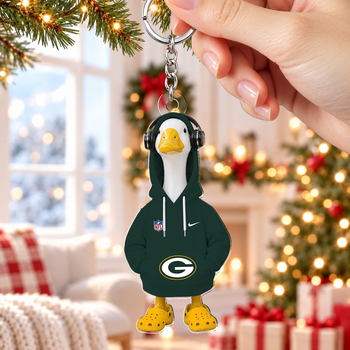 [TOUCHDOWN DEAL] NEW CUSTOMIZED NFL08 GBP GREEN BAY PACKERS ACRYLIC KEYCHAIN