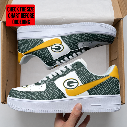[TOUCHDOWN DEAL] NEW CUSTOMIZED NFL08 GBP GREEN BAY PACKERS AF1 SHOES