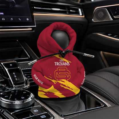 [HOMERUN DEAL] NEW CUSTOMIZED NCAA CWS09 USC USC TROJANS AUTOMOTIVE HOODIE SHIFT KNOB COVER