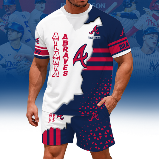 [HOMERUN DEAL] NEW CUSTOMIZED MLB09 ABS ATLANTA BRAVES UNISEX T-SHIRT & SHORTS SET