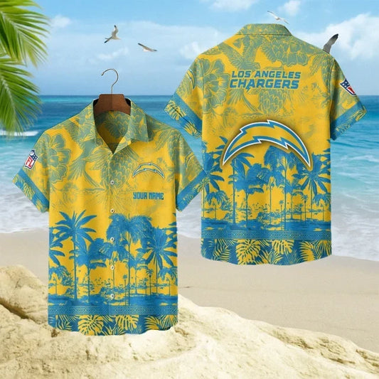 [TOUCHDOWN DEAL] NEW CUSTOMIZED NFL09 LAC LOS ANGELES CHARGERS UNISEX HAWAIIAN SHIRT