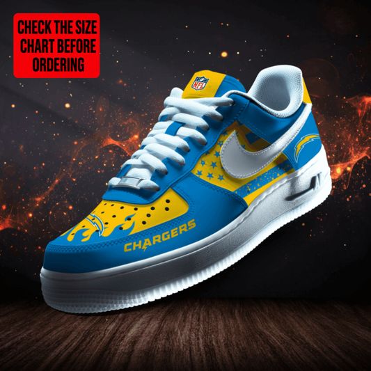 [TOUCHDOWN DEAL] NEW CUSTOMIZED NFL09 LAC LOS ANGELES CHARGERS AF1 SNEAKERS