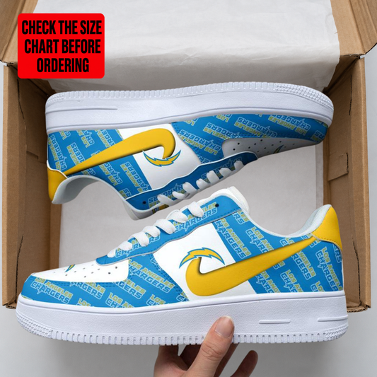 [TOUCHDOWN DEAL] NEW CUSTOMIZED NFL09 LAC LOS ANGELES CHARGERS AF1 SHOES