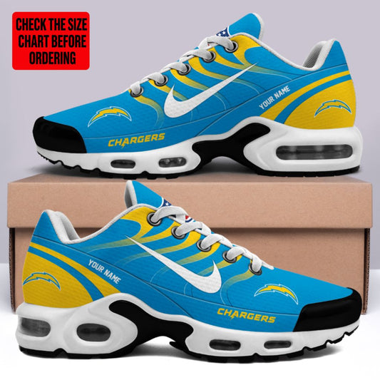 [TOUCHDOWN DEAL] NEW CUSTOMIZED NFL09 LAC LOS ANGELES CHARGERS AIR MAX PLUS SNEAKERS