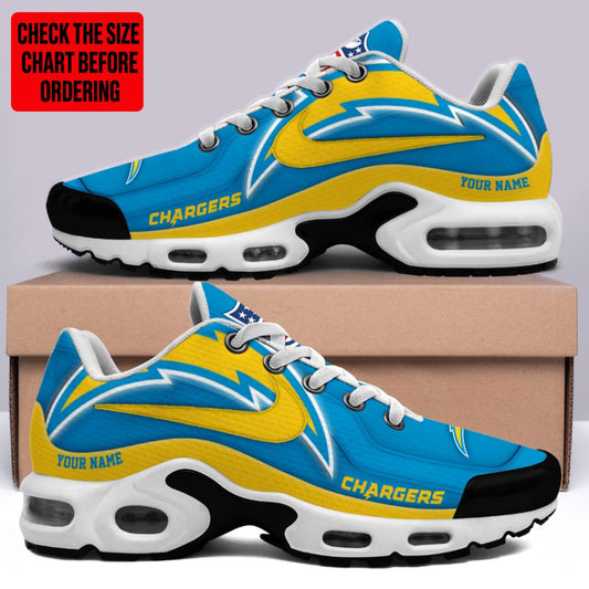 [TOUCHDOWN DEAL] NEW CUSTOMIZED NFL09 LAC LOS ANGELES CHARGERS AIR MAX PLUS SNEAKERS