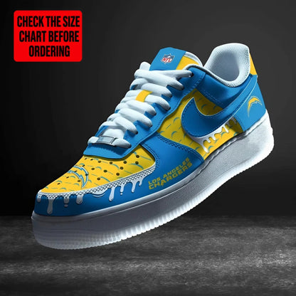 [TOUCHDOWN DEAL] NEW CUSTOMIZED NFL09 LAC LOS ANGELES CHARGERS AF1 SHOES