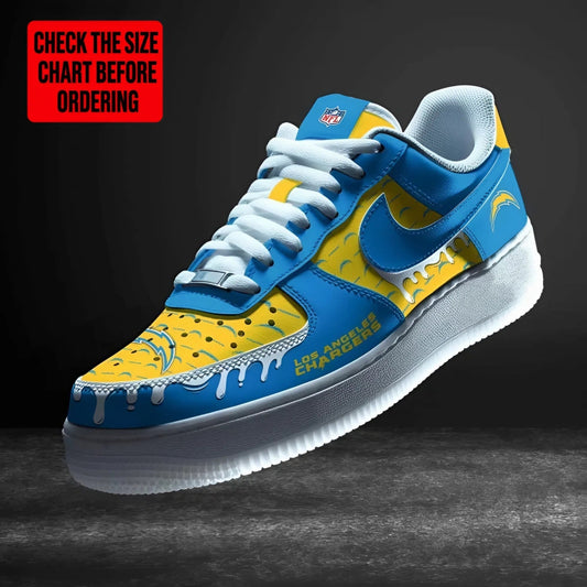 [TOUCHDOWN DEAL] NEW CUSTOMIZED NFL09 LAC LOS ANGELES CHARGERS AF1 SHOES