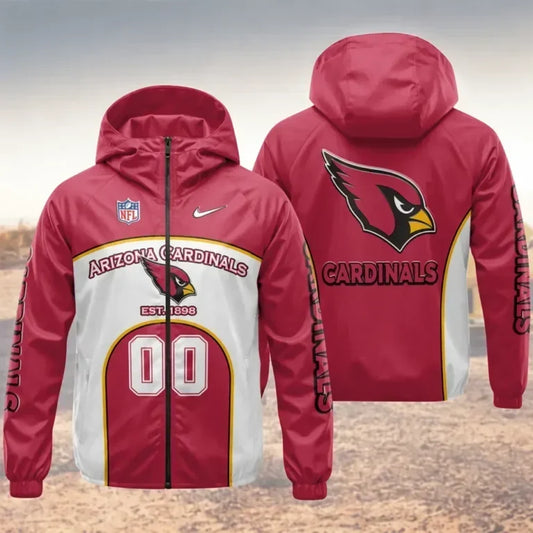 [TOUCHDOWN DEAL] NEW CUSTOMIZED NFL20 ARC ARIZONA CARDINALS WINDBREAKER JACKET