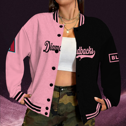 [HOMERUN DEAL] NEW CUSTOMIZEDMLB07 ADS ARIZONA DIAMONDBACKS SATIN VARSITY & BASEBALL JACKET