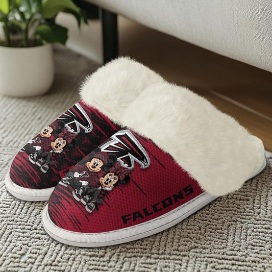 [TOUCHDOWN DEAL] NEW CUSTOMIZED NFL18 ATF ATLANTA FALCONS COTTON SLIPPERS