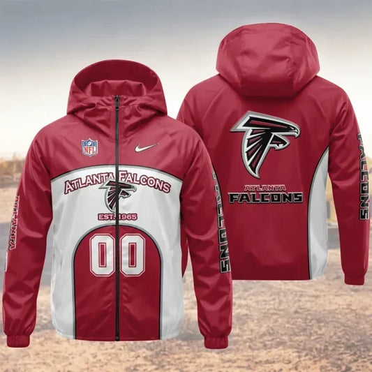 [TOUCHDOWN DEAL] NEW CUSTOMIZED NFL18 ATF ATLANTA FALCONS WINDBREAKER JACKET