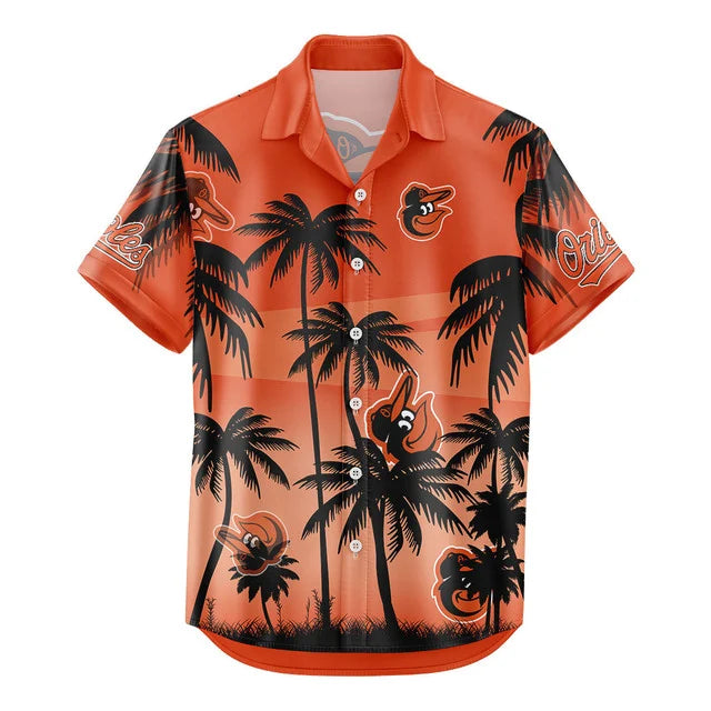 [HOMERUN DEAL] NEW CUSTOMIZED MLB25 BOS BALTIMORE ORIOLES UNISEX HAWAIIAN SHIRT & SHORTS SET