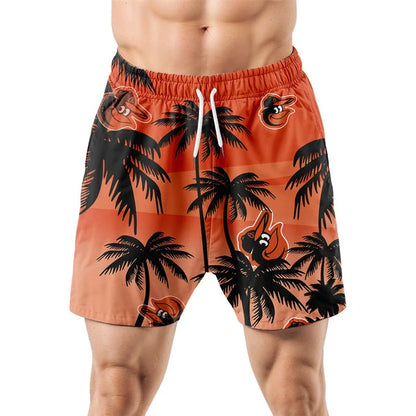 [HOMERUN DEAL] NEW CUSTOMIZED MLB25 BOS BALTIMORE ORIOLES UNISEX HAWAIIAN SHIRT & SHORTS SET