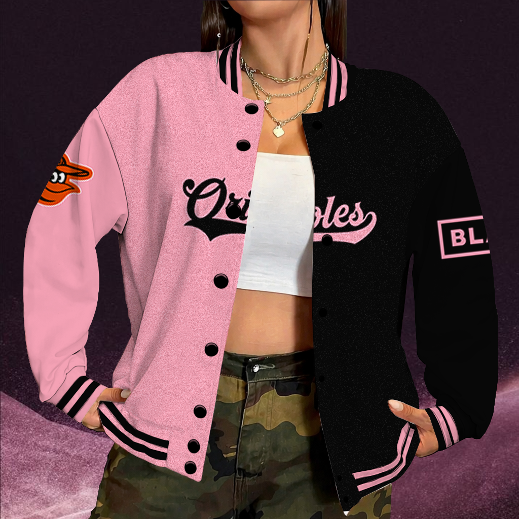 [HOMERUN DEAL] NEW CUSTOMIZED MLB25 BOS BALTIMORE ORIOLES SATIN VARSITY & BASEBALL JACKET