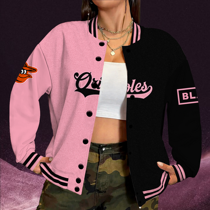 [HOMERUN DEAL] NEW CUSTOMIZED MLB25 BOS BALTIMORE ORIOLES SATIN VARSITY & BASEBALL JACKET