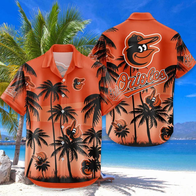 [HOMERUN DEAL] NEW CUSTOMIZED MLB25 BOS BALTIMORE ORIOLES UNISEX HAWAIIAN SHIRT & SHORTS SET