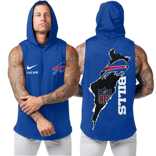 [TOUCHDOWN DEAL] NEW CUSTOMIZED NFL03 BFB BUFFALO BILLS HOODED TANK TOP