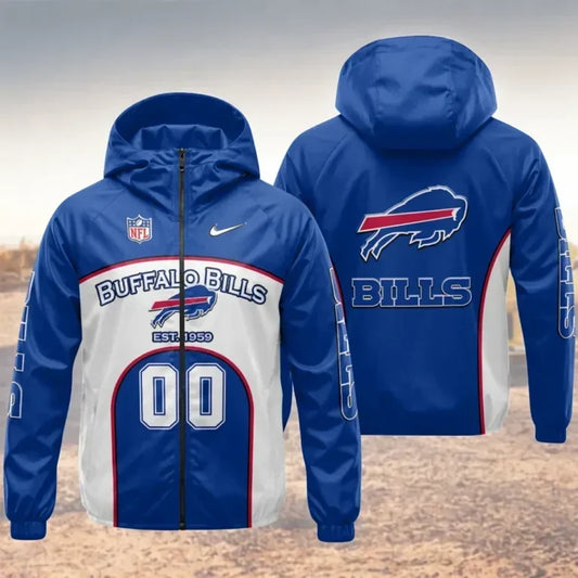 [TOUCHDOWN DEAL] NEW CUSTOMIZED NFL03 BFB BUFFALO BILLS WINDBREAKER JACKET
