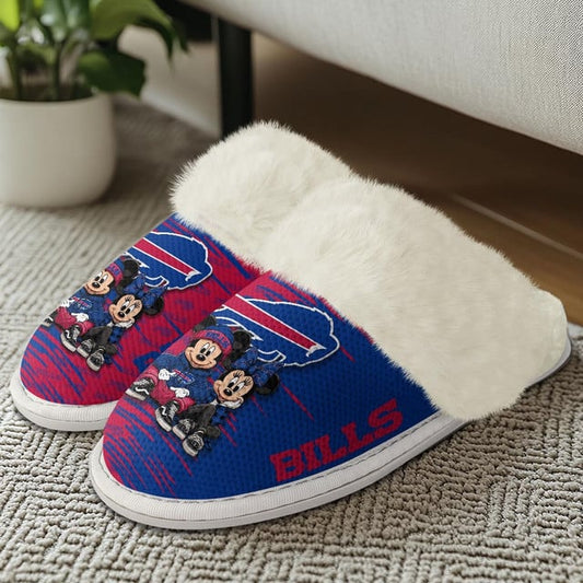[TOUCHDOWN DEAL] NEW CUSTOMIZED NFL03 BFB BUFFALO BILLS COTTON SLIPPERS