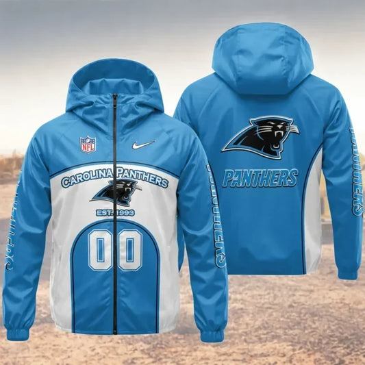 [TOUCHDOWN DEAL] NEW CUSTOMIZED NFL23 CLP CAROLINA PANTHERS WINDBREAKER JACKET
