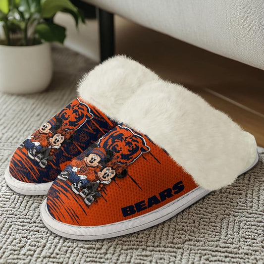[TOUCHDOWN DEAL] NEW CUSTOMIZED NFL26 CCB CHICAGO BEARS COTTON SLIPPERS