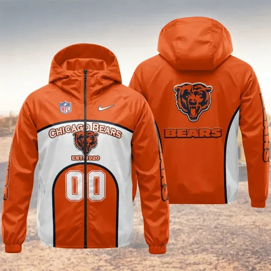 [TOUCHDOWN DEAL] NEW CUSTOMIZED NFL26 CCB CHICAGO BEARS WINDBREAKER JACKET