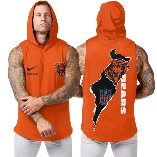 [TOUCHDOWN DEAL] NEW CUSTOMIZED NFL26 CCB CHICAGO BEARS HOODED TANK TOP