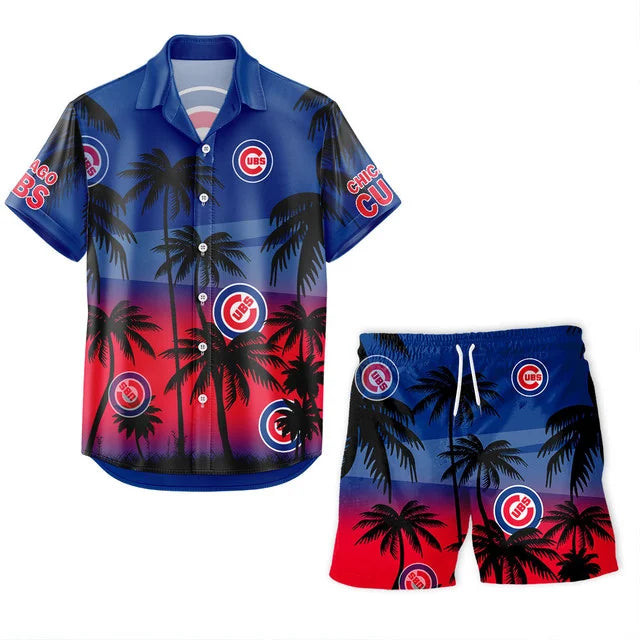 [HOMERUN DEAL] NEW CUSTOMIZED MLB04 CCS CHICAGO CUBS UNISEX HAWAIIAN SHIRT & SHORTS SET