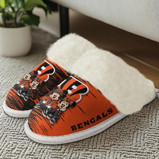 [TOUCHDOWN DEAL] NEW CUSTOMIZED NFL16 CCB CINCINNATI BENGALS COTTON SLIPPERS