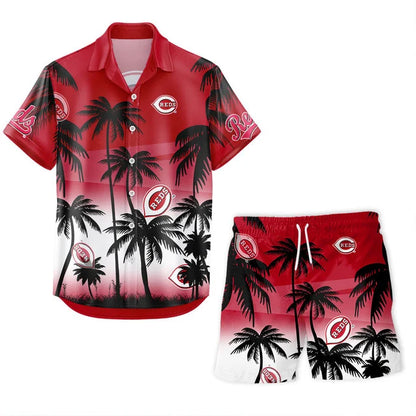 [HOMERUN DEAL] NEW CUSTOMIZED MLB05 CRS CINCINNATI REDS UNISEX HAWAIIAN SHIRT & SHORTS SET