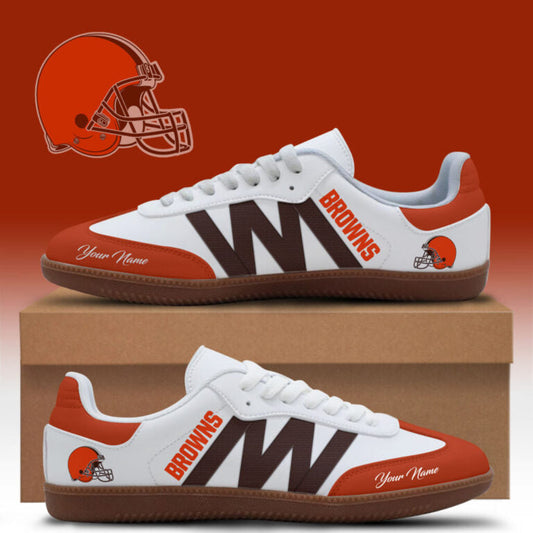 [TOUCHDOWN DEAL] NEW CUSTOMIZED NFL29 CLB CLEVELAND BROWNS CLASSIC SNEAKERS