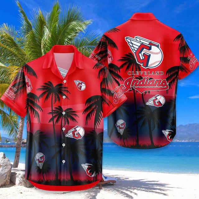 [HOMERUN DEAL] NEW CUSTOMIZED MLB13 CGS CLEVELAND GUARDIANS UNISEX HAWAIIAN SHIRT & SHORTS SET