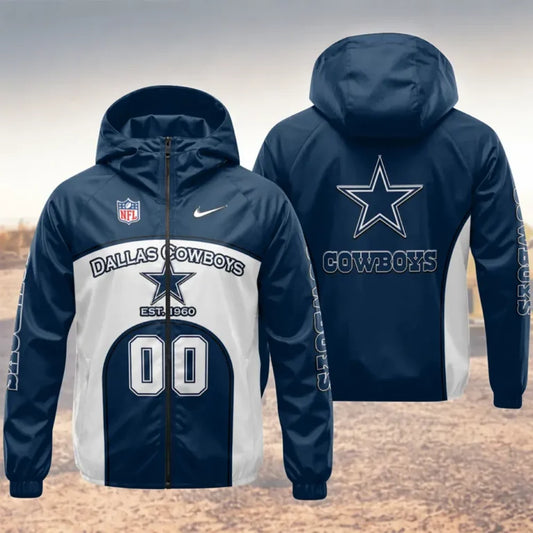 [TOUCHDOWN DEAL] NEW CUSTOMIZED NFL21 DCB DALLAS COWBOYS WINDBREAKER JACKET