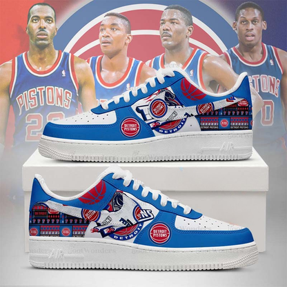 [SLAM DUNK DEAL] NEW CUSTOMIZED NBA14 DPI DETROIT PISTONS AF1 SHOES