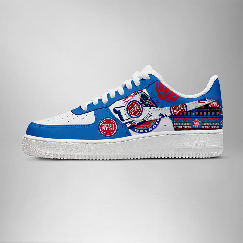 [SLAM DUNK DEAL] NEW CUSTOMIZED NBA14 DPI DETROIT PISTONS AF1 SHOES